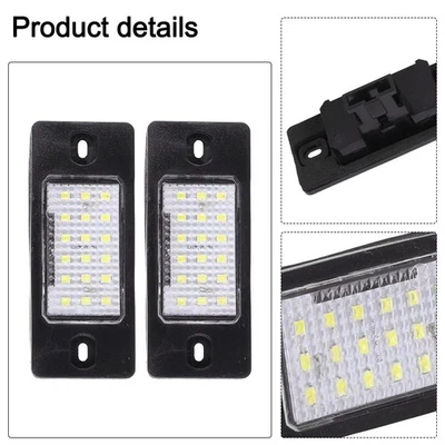High Quality LED License Plate Lights Lamp Parts Replacement White 2pcs - Image 1 of 4
