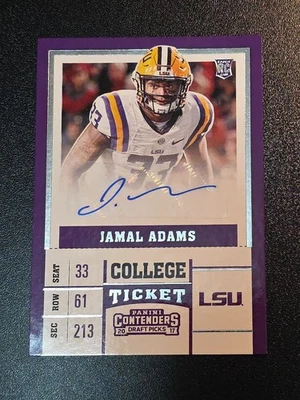 2017 Contenders Draft Picks Jamal Adams RC Auto - Image 1 of 4