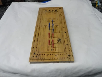 Vintage Field MFG Co Cribbage Board Continuous Track W/ Pegs - Image 1 of 2