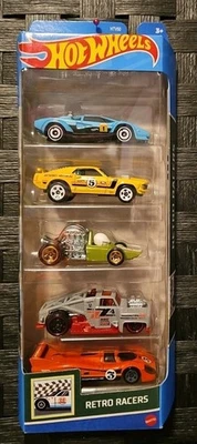 Hot Wheels 2025 Retro Racers 5 Pack Lambo, Mustang, Erikenstein, Porsche - Image 1 of 2