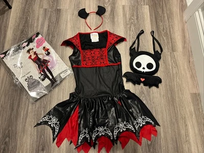 Skelanimals Diego The Bat Kids Costume Size M 8/10 3 Pcs - Image 1 of 4