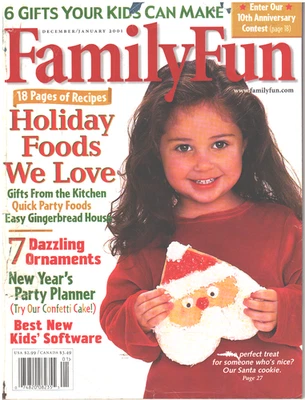 FAMILY FUN Magazine December January 2001 Holiday Party Food Ornaments Gifts - Image 1 of 4