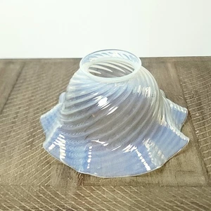 Opalescent Swirl Ruffled Lamp Shade 5 1/2" Shade 2" Fit - Picture 1 of 10