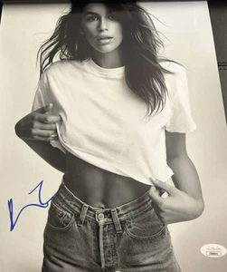 Signed Kaia Jordan Gerber 11x14 Photo JSA Certified Cindy Crawford Daughter - Picture 1 of 4