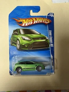 2010 Hot Wheels #123 All Stars 5/10 FORD FOCUS RS Green Variant w/Chrome 10 Sp - Picture 1 of 2