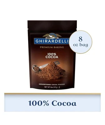 Ghirardelli 100 % cacao - cacao en polvo sin azúcar 8 oz Pwdr Foto 1 de 3