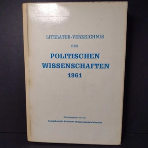 Literatur-Verzeichnis Der Politischen Wissenschaften 1961, deutsches Taschenbuch - Bild 1 von 14