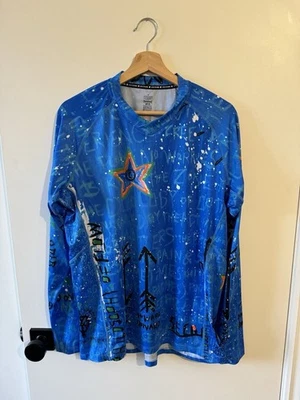 Camisa de manga larga para ciclismo Live to Ride Cycology "In Bikes We Trust" mediana para hombres Foto 1 de 3