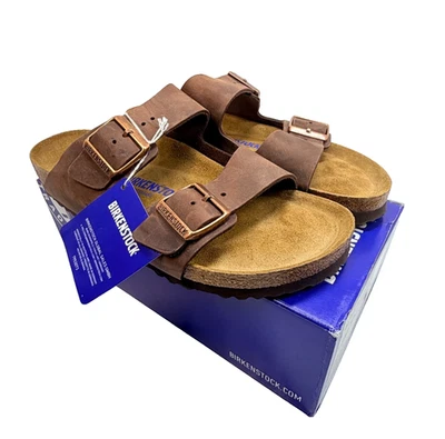 Sandalias Birkenstock Arizona Habana de cuero engrasado EU 42 US M9 W 11 plantilla suave Foto 1 de 4