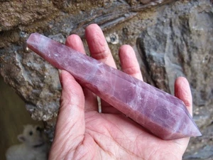 Rosa Amethyst Kristall konischer Stab Fackel Heilung natürliche Spitze Intuition geschnitzt - Bild 1 von 24