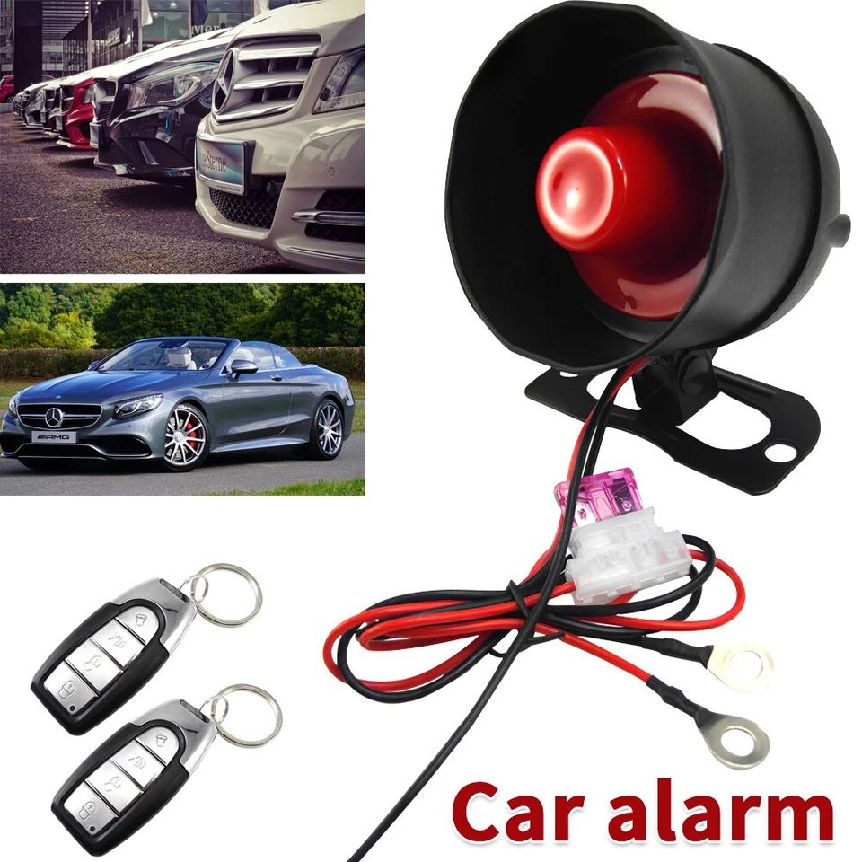 Universal Car Alarm Security System Anti-Theft Burglar with 2 Remote Control - Image 1 of 4