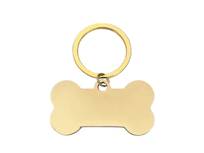 Идентификационный жетон домашнего животного из нержавеющей стали персонализированный жетон для собаки текст на заказ БЕСПЛАТНАЯ ГРАВИРОВКА - Изображение 1 из 4