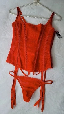 Victoria Secrets Corset & braga  Deluxe Edition ADORE ME,  SMALL NEW COLOR RED - Image 1 of 4