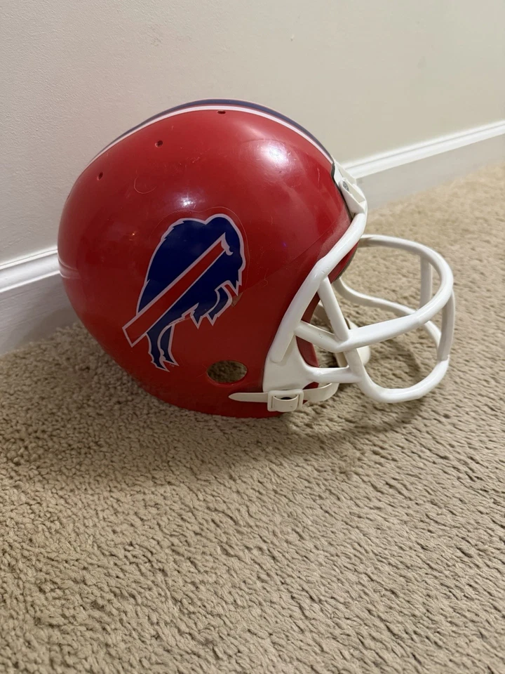 老式Buffalo Bills Hutch大号红色NFL青少年尺寸复制品头盔 — 第 1/4 张图片