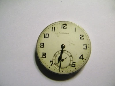 Antiguo Reloj Bolsillo Hamilton Grado 912 Movimiento Garrapatas Balance 12s 17j EE. UU. Foto 1 de 2