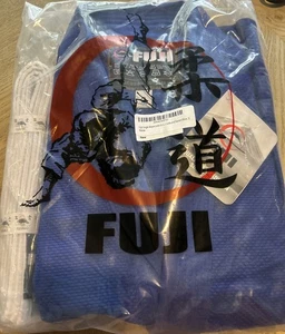 Neuer Fuji Sports Herren Damen Single Weave Judo Gi weißer Gürtel - blau Größe 2 - Bild 1 von 2
