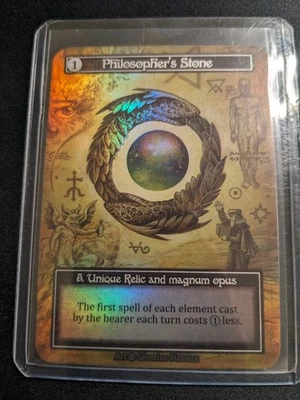 Sorcery Contested Realm Beta Philosopher's Stone Unique Foil. First Wave NM - Image 1 of 4