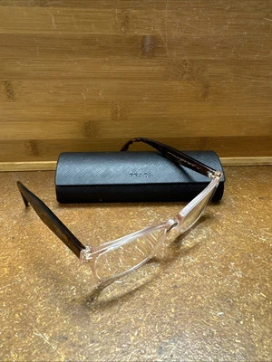 Armações de óculos femininas PRADA VPR 18T rosa tartaruga 53-16-140 538-101 (A425) - Imagem 1 de 4