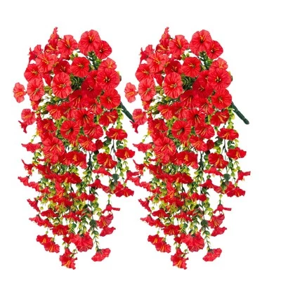 2x Flores Colgantes Artificiales Margarita para Exterior Plantas Orquídea Flor Decoración del Hogar Foto 1 de 4