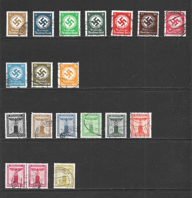 GERMANY    VARIOUS USED OFFICIAL & FRANCHISE  ISSUES   1934 - 1938 - Image 1 of 2