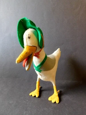 STEIFF, eine sehr gut erhaltene "Enten - Mama" aus den 1930er Jahren mit Hut - Bild 1 von 4