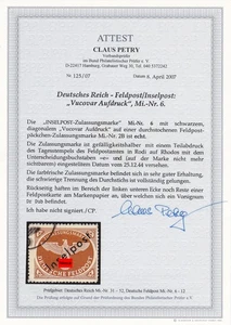 Feldpost/Inselpost: Vucovar Aufdruck, MiNr. 6, gestempelt - Bild 1 von 2