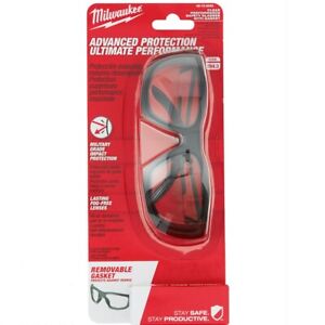 Milwaukee 48-73-2040 Clear Performance Safety Glasses w/ Gasket New