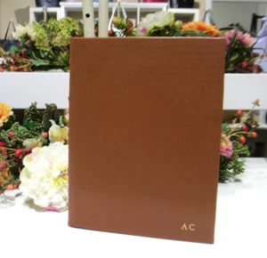 Journal 9" Leather Hardcover 224 Lined Pages Graphic Image List$140 TAN - Picture 1 of 9
