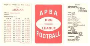 1989 APBA Football w/ XF (37 Card) Team Set - DALLAS COWBOYS