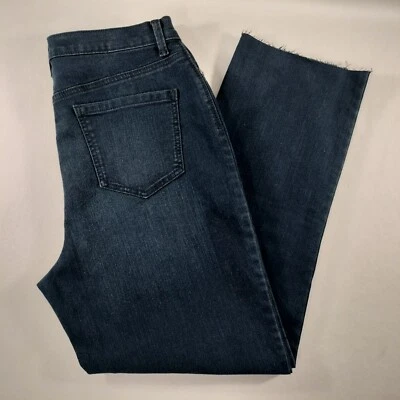 Gloria Vanderbilt Amanda Straight Cut Off Blue Denim Jeans Womens Size 10L - Image 1 of 4