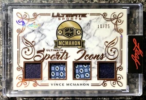 2021 LEAF ULTIMATE SPORTS ICONS VINCE MCMAHON GAME-WORN 4 PIECE RELIC #ED /25 - Picture 1 of 1