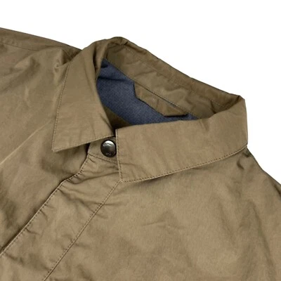 Abrigo/chaqueta Massimo Dutti para hombre 100 % nailon cremallera completa/botón a presión marrón • XL Foto 1 de 4