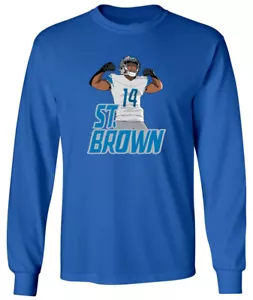 Amon Ra St Brown Flex jersey Long Sleeve T-Shirt - Picture 1 of 2