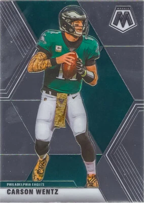 Carson Wentz 2020 Mosaic Football Chrome Base Card #160 Philadelphia Eagles NFL - Image 1 of 2