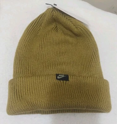 Gorro tejido de invierno Nike raro color verde verde talla única para la mayoría de los adultos Foto 1 de 3