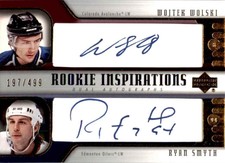 2005-06 Upper Deck Rookie Update Wojtek Wolski Ryan Smyth Rookie Auto /499