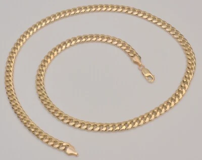 Yellow gold cuban chain preowned 10k yellow gold hollow chain 22 inch C6 - Image 1 of 4