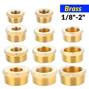 BSP Male to Female Brass Reducing Bush Pipe Fitting Water Adaptor Connector - Picture 1 of 27