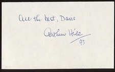 Arthur Hill Signed Index Card Signature Autographed AUTO