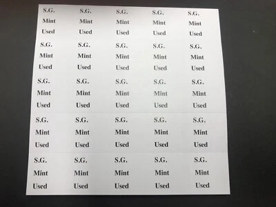 Stanley Gibbons SG Stempel Preis Zustandsetiketten/Etiketten Identifikationspaket 1000