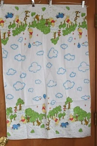 Vintage Winnie the POOH Flannel Baby Receiving Blanket 28"x 40" (S) - Picture 1 of 2