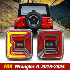 Luces traseras LED transparentes de 2 piezas señal de giro reversa para Jeep Wrangler JL JLU 2018-2024 - Imagen 1 de 16