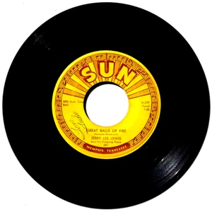 JERRY LEE LEWIS - Great Balls Of Fire / You Win Again - 45rpm 1957 Sun 281 RARE - Imagen 1 de 4