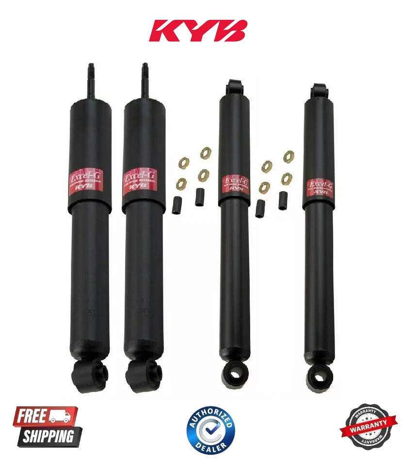 KYB Front and Rear Shocks Absorbers Kit Set 4 PCS for Ford F-100 F250 F-350 RWD - Image 1 of 1