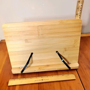 TODO NUEVO GRANDE Bisagras Bambú Página Libro de Cocina Soporte de Música 14x9.5" Ajustable - Imagen 1 de 7