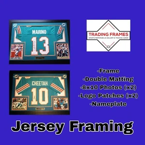 Marco de camiseta personalizado - Exhibición deportiva 2 8x10s 2 parche con logotipo placa de identificación marco - Imagen 1 de 9
