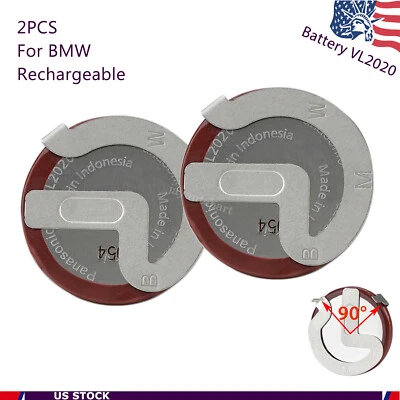 Mando a distancia de 2 llaves batería VL2020 recargable Panasonic 90 grados para BMW y Mini Foto 1 de 4