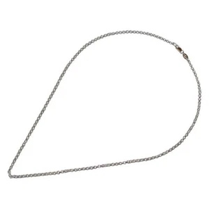 Authentic CHROME HEARTS Silver Roll Chain Necklace 18.0 inch Color Silver Used - Picture 1 of 3