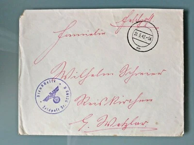 Letter 1942 Fieldpost from Fieldpost Number 32182 A - Image 1 of 2