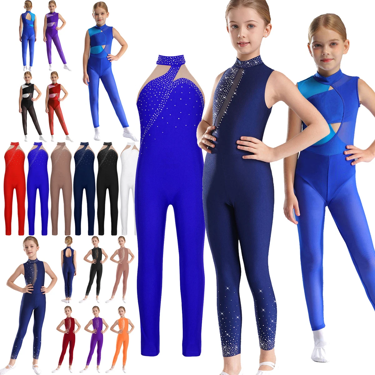 ODASDO Damen Gymnastikanzug Langarm – Mit Stehkragen & Boyshorts, Aus Lycra, Für Ballett & Tanz